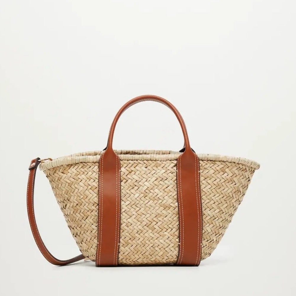 Mango Woven Basket Bag - Picture 1 of 7